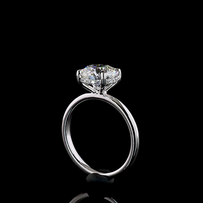 2.63 CTTW Round Lab Grown Diamond Hidden Halo Ring Sz. 6.5 (F Color and VVS2 Clarity)