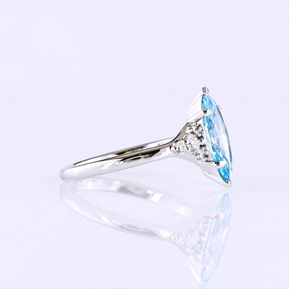 1.83 CTTW Marquise Lab Grown Diamond Special Ring Sz. 6.5 (FV.BL Color and VS2 Clarity)