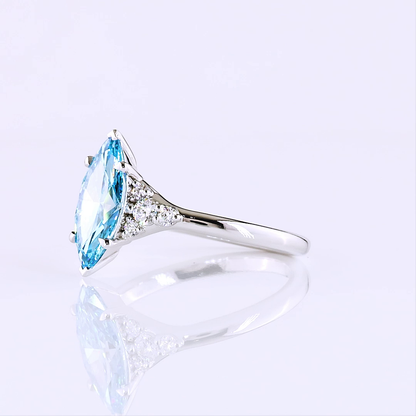 1.83 CTTW Marquise Lab Grown Diamond Special Ring Sz. 6.5 (FV.BL Color and VS2 Clarity)