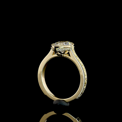 2.37 CTTW Marquise Lab Grown Diamond Hidden Halo Ring Sz. 6.5 (E Color and VS1 Clarity)