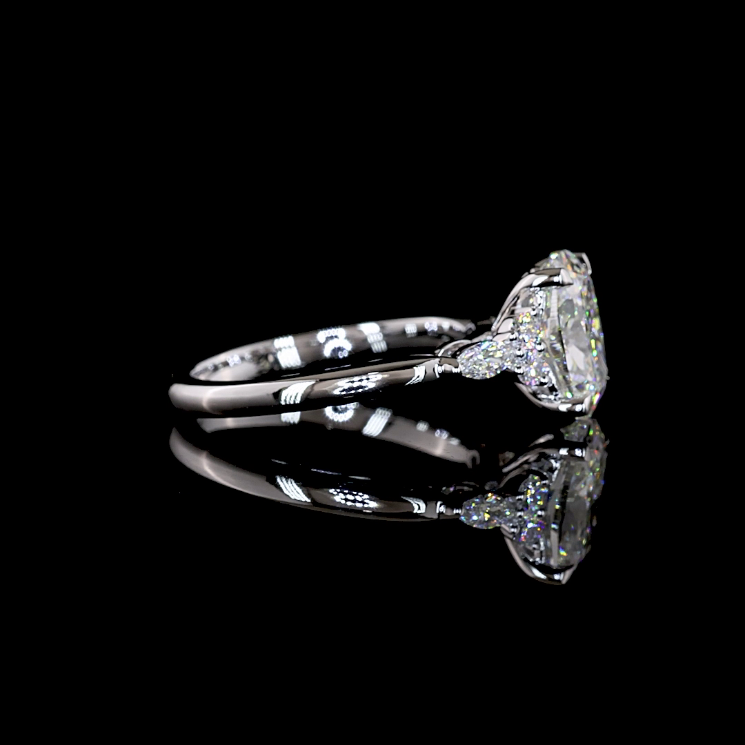 2.74 CTTW Cushion Brilliant Lab Grown Diamond Special Ring Sz. 6 (F Color and VS1 Clarity)