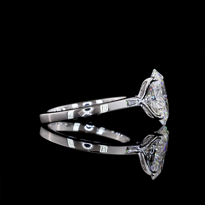2.56 CT Oval Lab Grown Diamond Solitaire Ring Sz. 6.5 (E Color and VS1 Clarity)