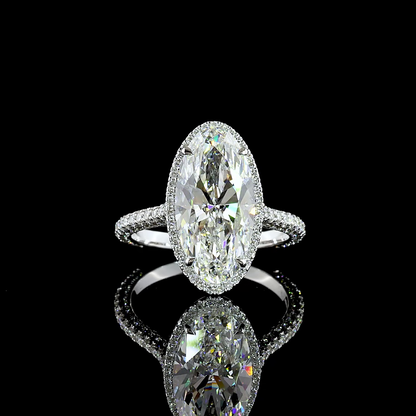 4.95 CTTW MO Lab Grown Diamond 55 Ring Sz. 6 (F Color and VS1 Clarity)