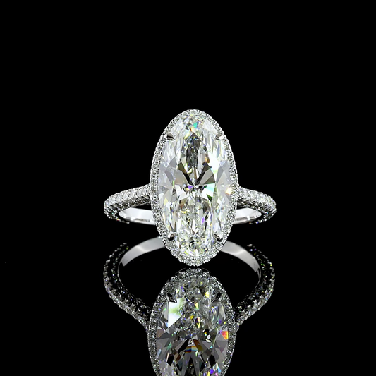 4.95 CTTW MO Lab Grown Diamond 55 Ring Sz. 6 (F Color and VS1 Clarity)