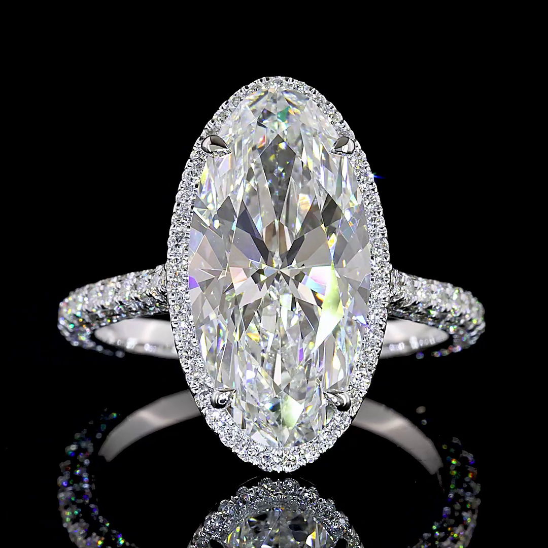 4.95 CTTW MO Lab Grown Diamond 55 Ring Sz. 6 (F Color and VS1 Clarity)