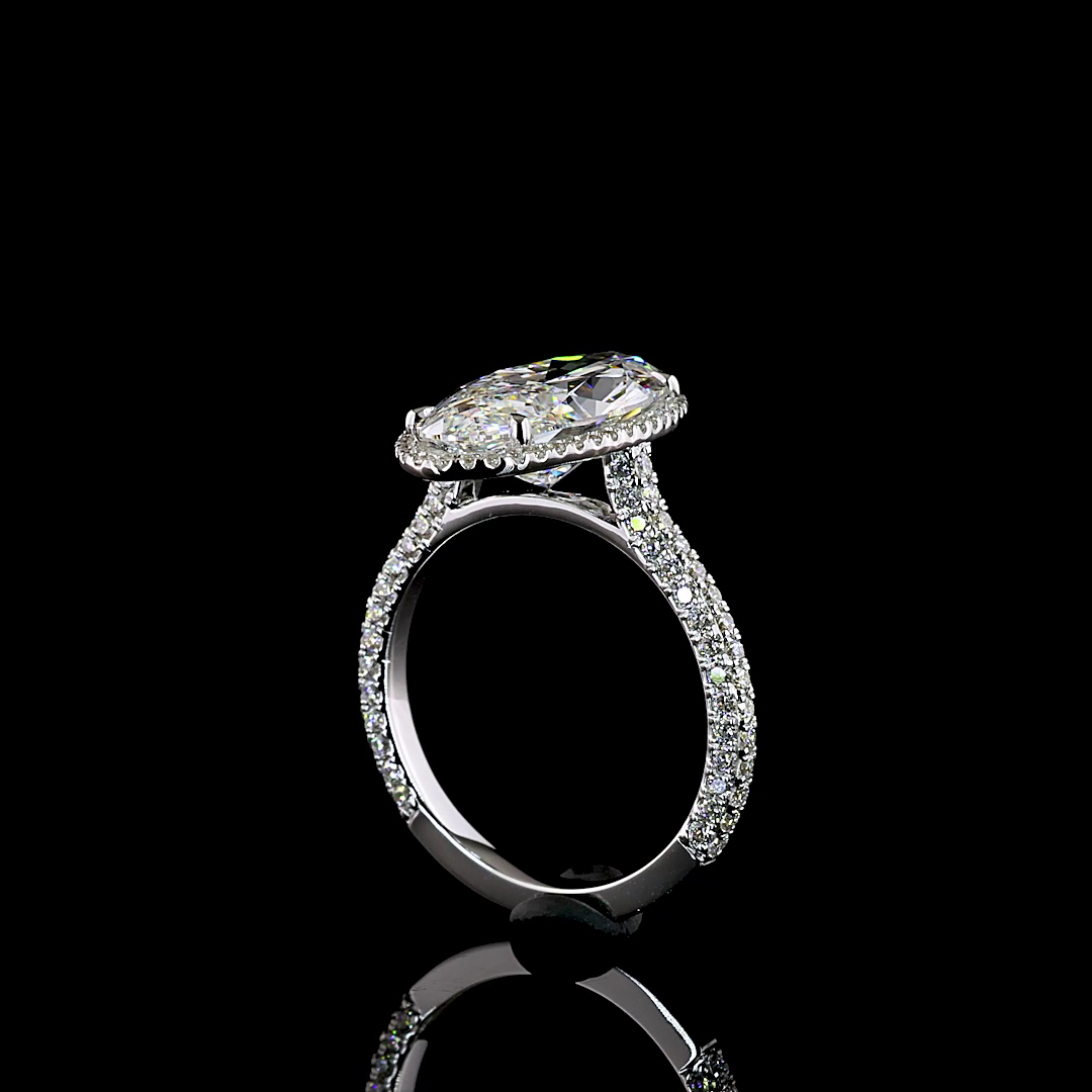 4.95 CTTW MO Lab Grown Diamond 55 Ring Sz. 6 (F Color and VS1 Clarity)