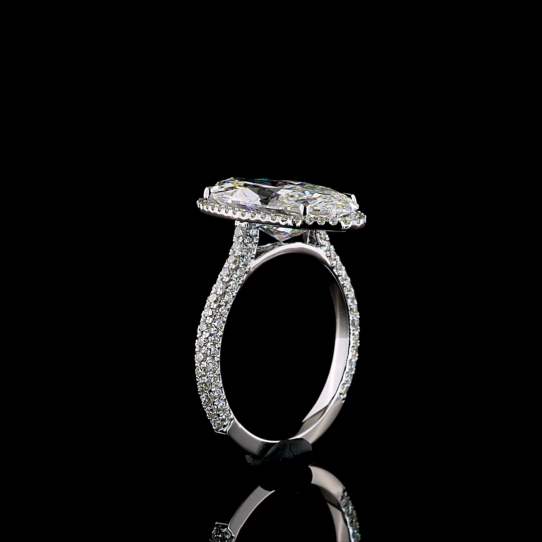 4.95 CTTW MO Lab Grown Diamond 55 Ring Sz. 6 (F Color and VS1 Clarity)