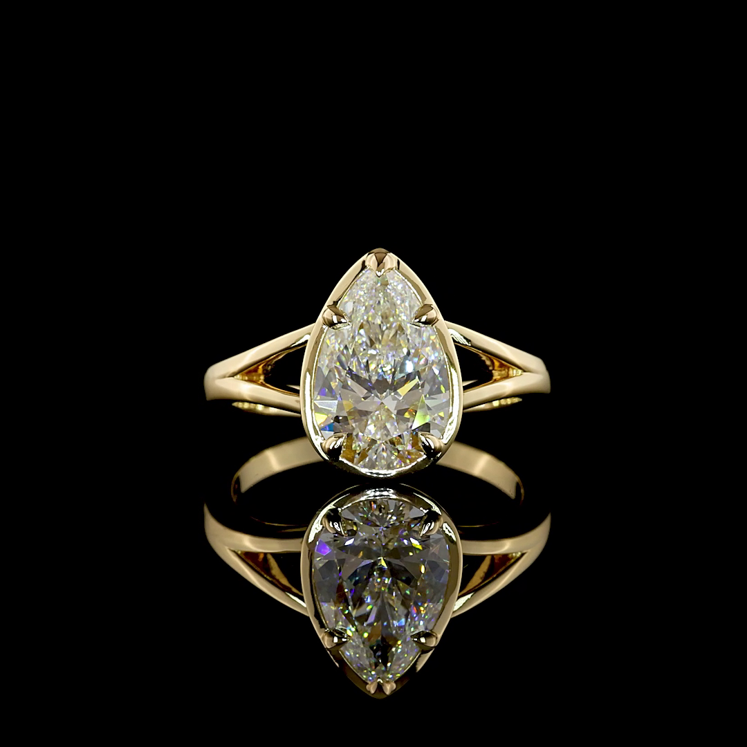 2.50 CT Pear Lab Grown Diamond Solitaire Ring Sz. 6.5 (E Color and VS1 Clarity)