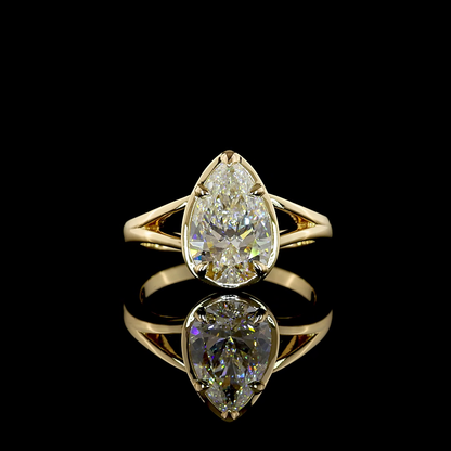2.50 CT Pear Lab Grown Diamond Solitaire Ring Sz. 6.5 (E Color and VS1 Clarity)