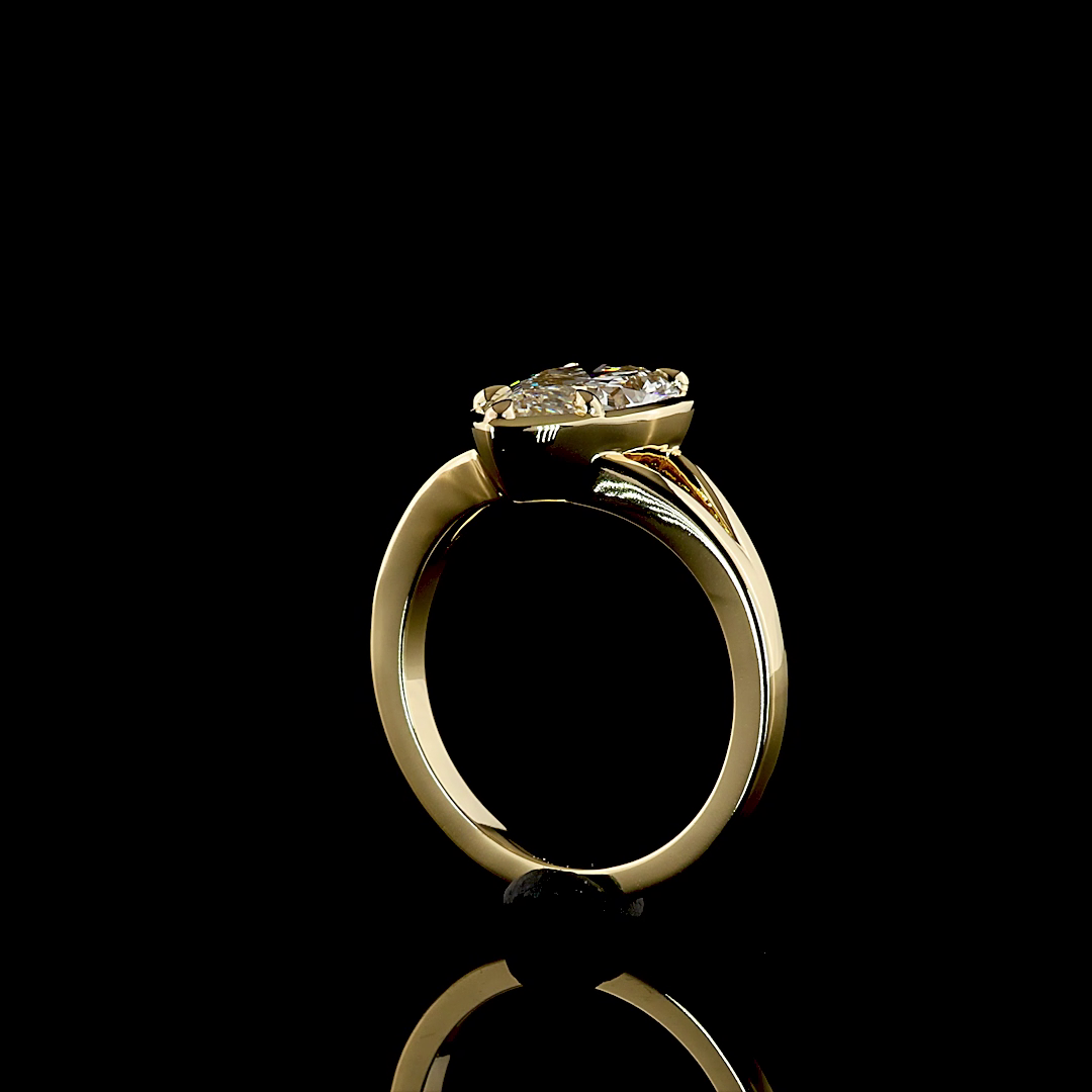 2.50 CT Pear Lab Grown Diamond Solitaire Ring Sz. 6.5 (E Color and VS1 Clarity)