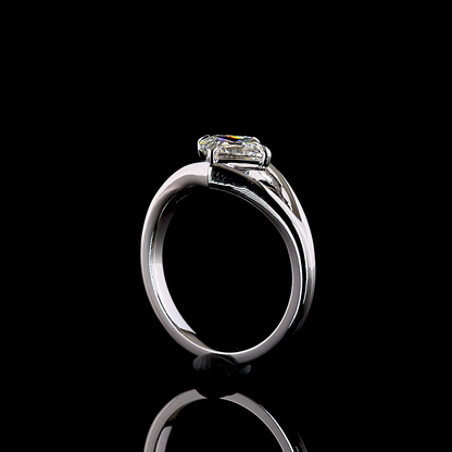 1.28 CT Asscher Lab Grown Diamond Solitaire Ring Sz. 6 (F Color and VS1 Clarity)