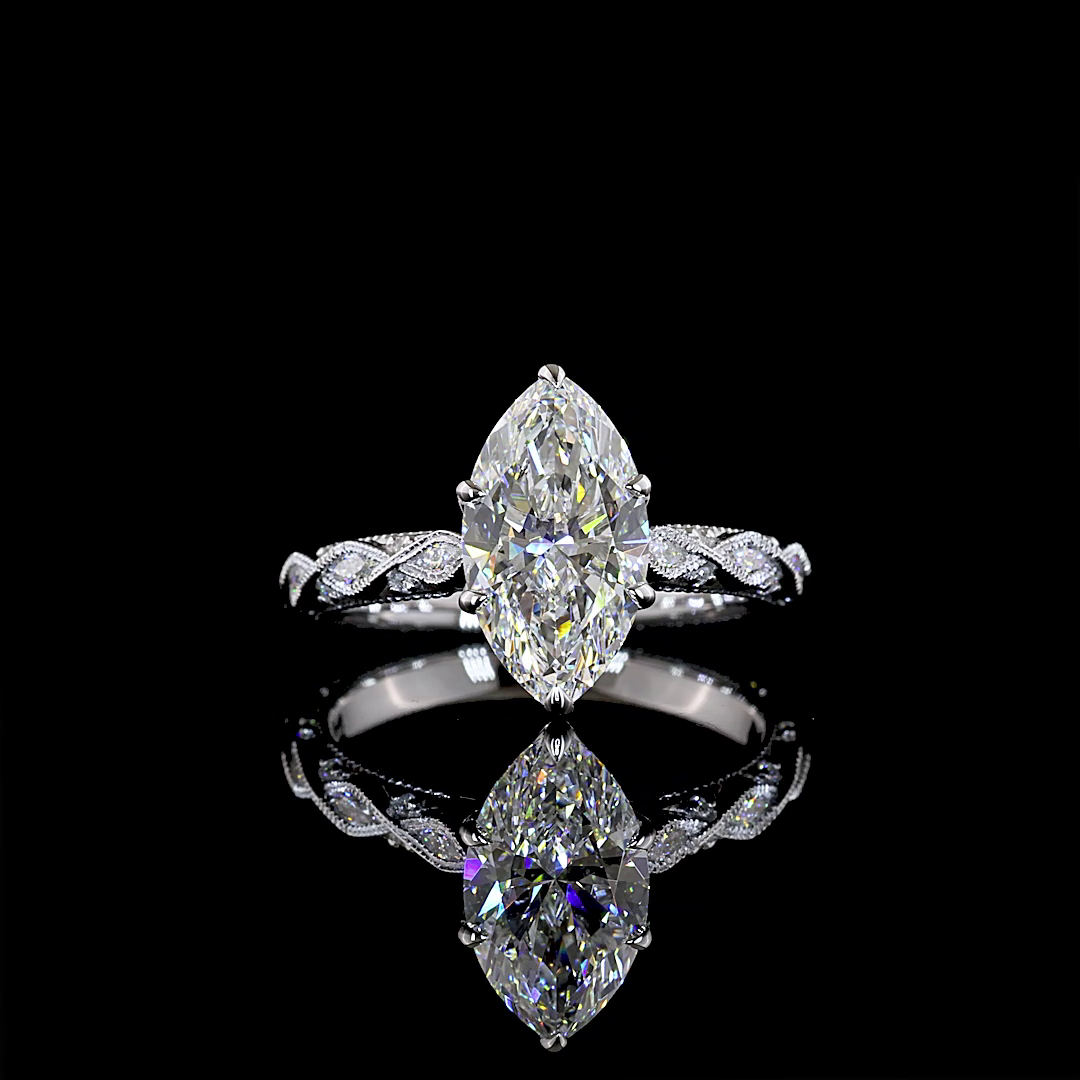 2.31 CTTW Marquise Lab Grown Diamond Special Ring Sz. 6 (F Color and VS1 Clarity)
