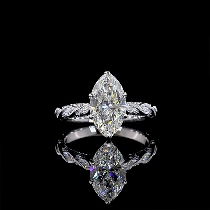 2.31 CTTW Marquise Lab Grown Diamond Special Ring Sz. 6 (F Color and VS1 Clarity)