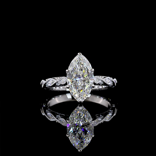 2.31 CTTW Marquise Lab Grown Diamond Special Ring Sz. 6 (F Color and VS1 Clarity)