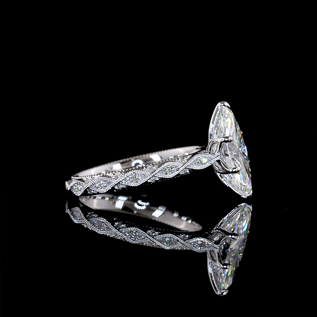 2.31 CTTW Marquise Lab Grown Diamond Special Ring Sz. 6 (F Color and VS1 Clarity)