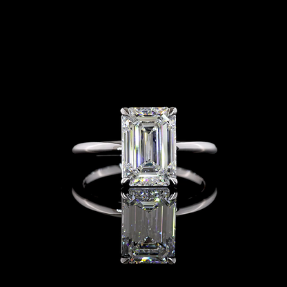 3.16 CT Emerald Lab Grown Diamond Solitaire Ring Sz. 7 (F Color and VS1 Clarity)
