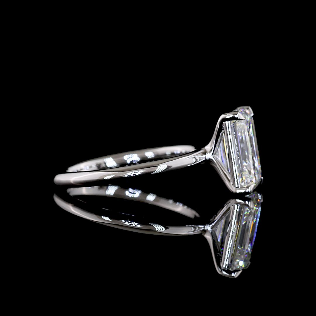 3.16 CT Emerald Lab Grown Diamond Solitaire Ring Sz. 7 (F Color and VS1 Clarity)