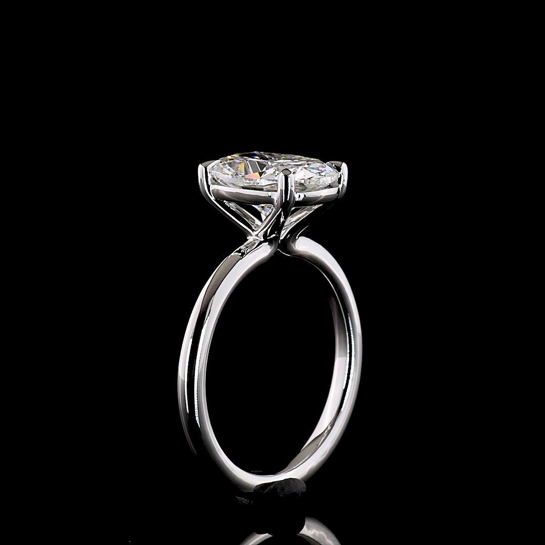 3.10 CT Cushion Brilliant Lab Grown Diamond Solitaire Ring Sz. 7 (E Color and VVS2 Clarity)