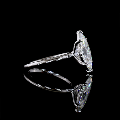 3.18 CT Marquise Lab Grown Diamond Solitaire Ring Sz. 7 (F Color and VS1 Clarity)