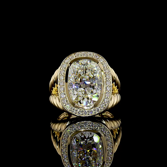 7.67 CTTW Cushion Brilliant Lab Grown Diamond 55 Ring Sz. 6.5 (F Color and VS1 Clarity)