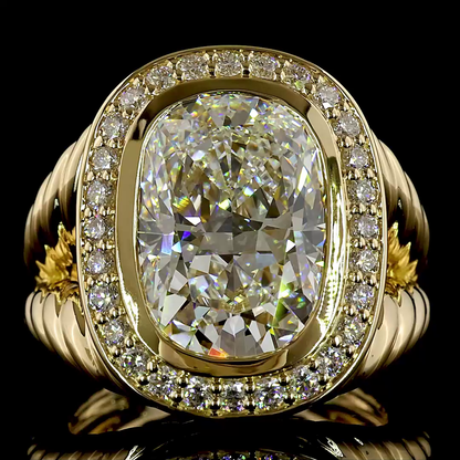 7.67 CTTW Cushion Brilliant Lab Grown Diamond 55 Ring Sz. 6.5 (F Color and VS1 Clarity)