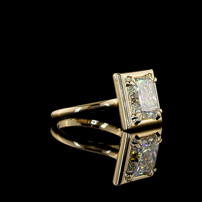 5.12 CT Princess Lab Grown Diamond Solitaire Ring Sz. 6.5 (F Color and VS1 Clarity)