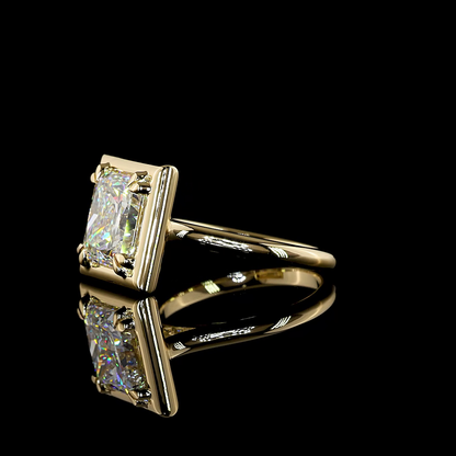 5.12 CT Princess Lab Grown Diamond Solitaire Ring Sz. 6.5 (F Color and VS1 Clarity)