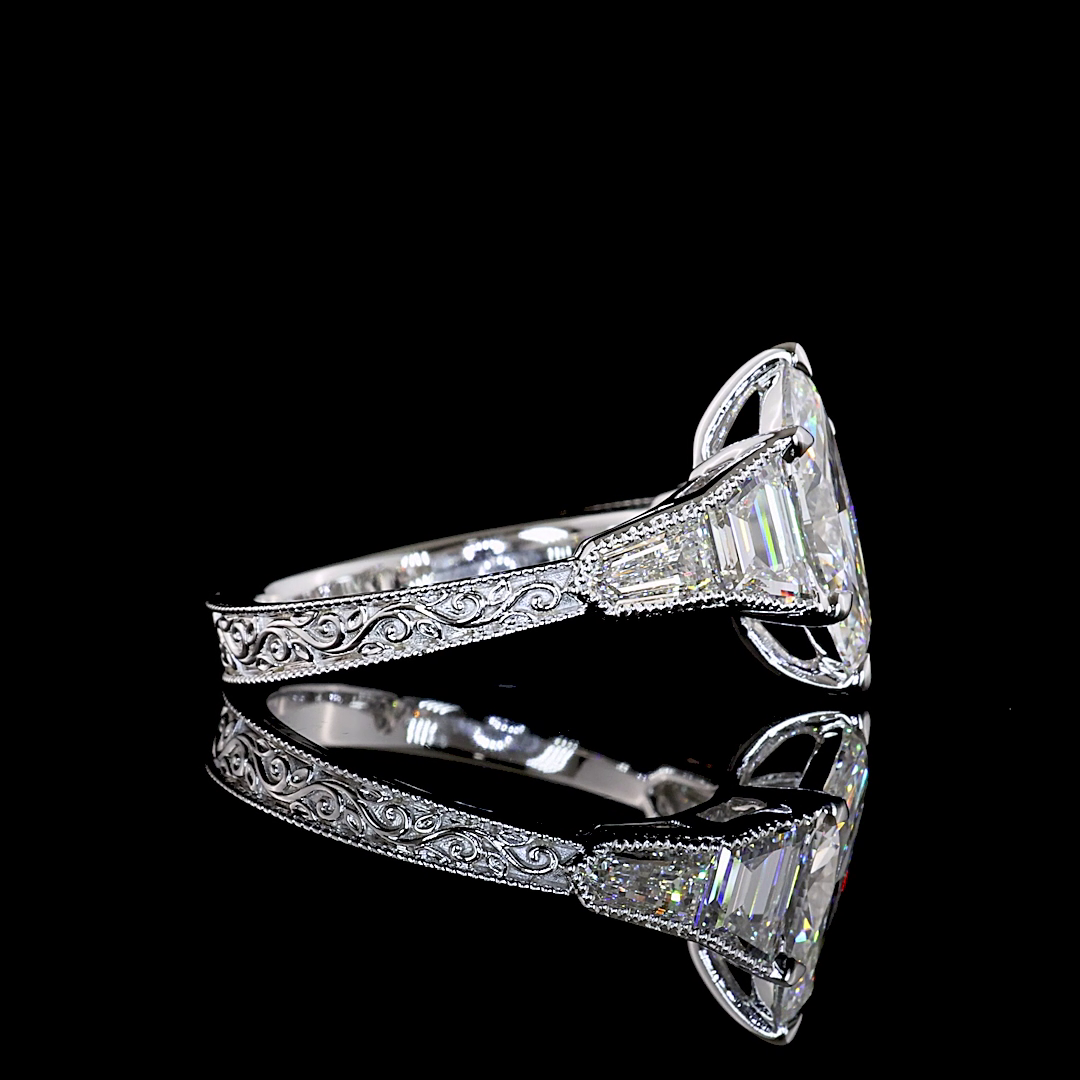 2.94 CTTW MIX Lab Grown Diamond 5 Stones Ring Sz. 6 (F Color and VS1 Clarity)