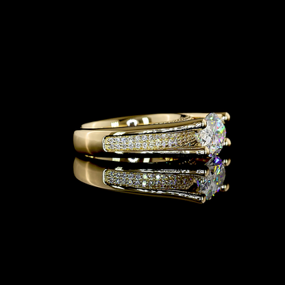2.49 CTTW Oval Lab Grown Diamond Hidden Halo Ring Sz. 6.5 (E Color and VS1 Clarity)