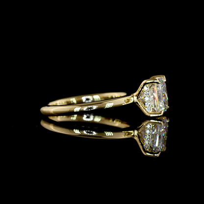 2.17 CTTW Princess Lab Grown Diamond Hidden Halo Ring Sz. 6.5 (F Color and VS1 Clarity)