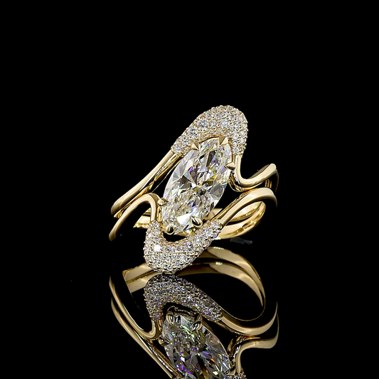 2.09 CTTW MO Lab Grown Diamond Special Ring Sz. 6.5 (F Color and VS1 Clarity)