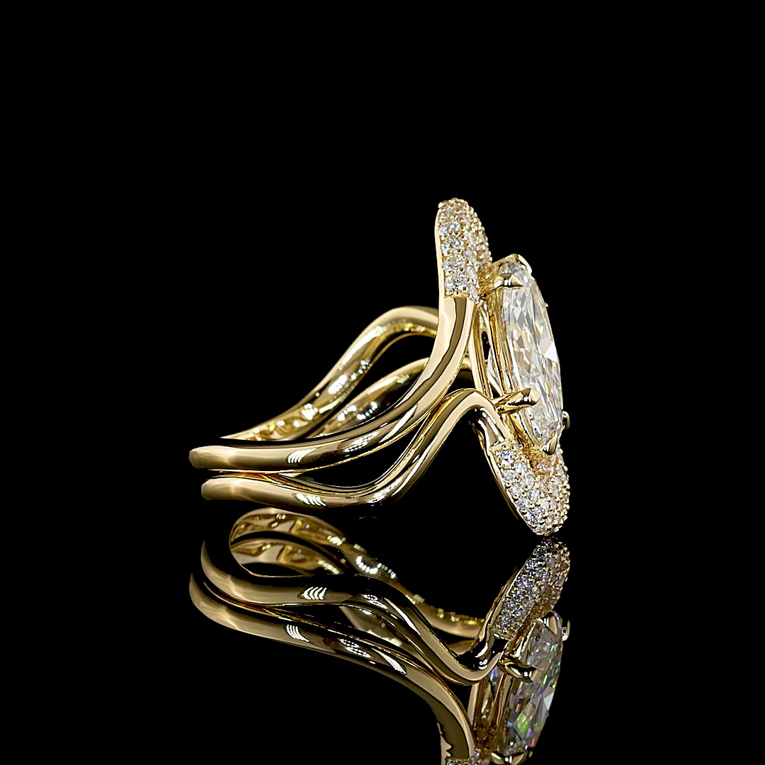0.21 CTTW Round Lab Grown Diamond Special Ring Sz. 6.5 (E Color and VS1 Clarity)