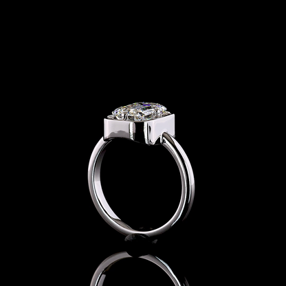 2.01 CT Emerald Lab Grown Diamond Solitaire Ring Sz. 5.5 (E Color and VVS2 Clarity)