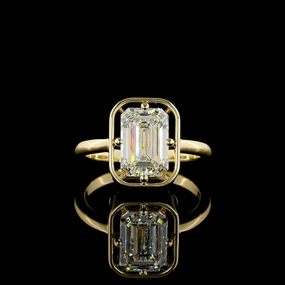 2.54 CT Emerald Lab Grown Diamond Solitaire Ring Sz. 6 (F Color and VS1 Clarity)