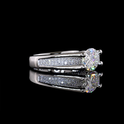 3.01 CTTW Oval Lab Grown Diamond Hidden Halo Ring Sz. 6.5 (F Color and VVS2 Clarity)
