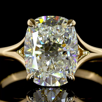 3.18 CTTW Cushion Brilliant Lab Grown Diamond Hidden Halo Ring Sz. 6.5 (F Color and VS2 Clarity)