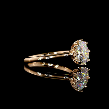 2.56 CT Round Lab Grown Diamond Solitaire Ring Sz. 7 (F Color and VS1 Clarity)