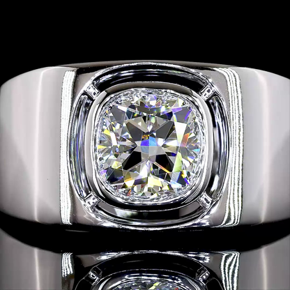 1.67 CT Square Cushion Brilliant Lab Grown Diamond Solitaire Ring Sz. 8 (E Color and VVS2 Clarity)