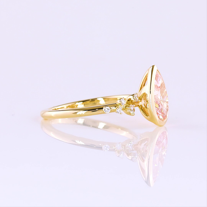 2.09 CTTW Pear Lab Grown Diamond Special Ring Sz. 6.5 (FV.P Color and VVS2 Clarity)