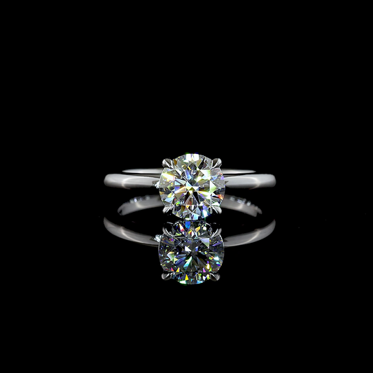 1.53 CT Round Lab Grown Diamond Solitaire Ring Sz. 6.5 (D Color and VVS1 Clarity)