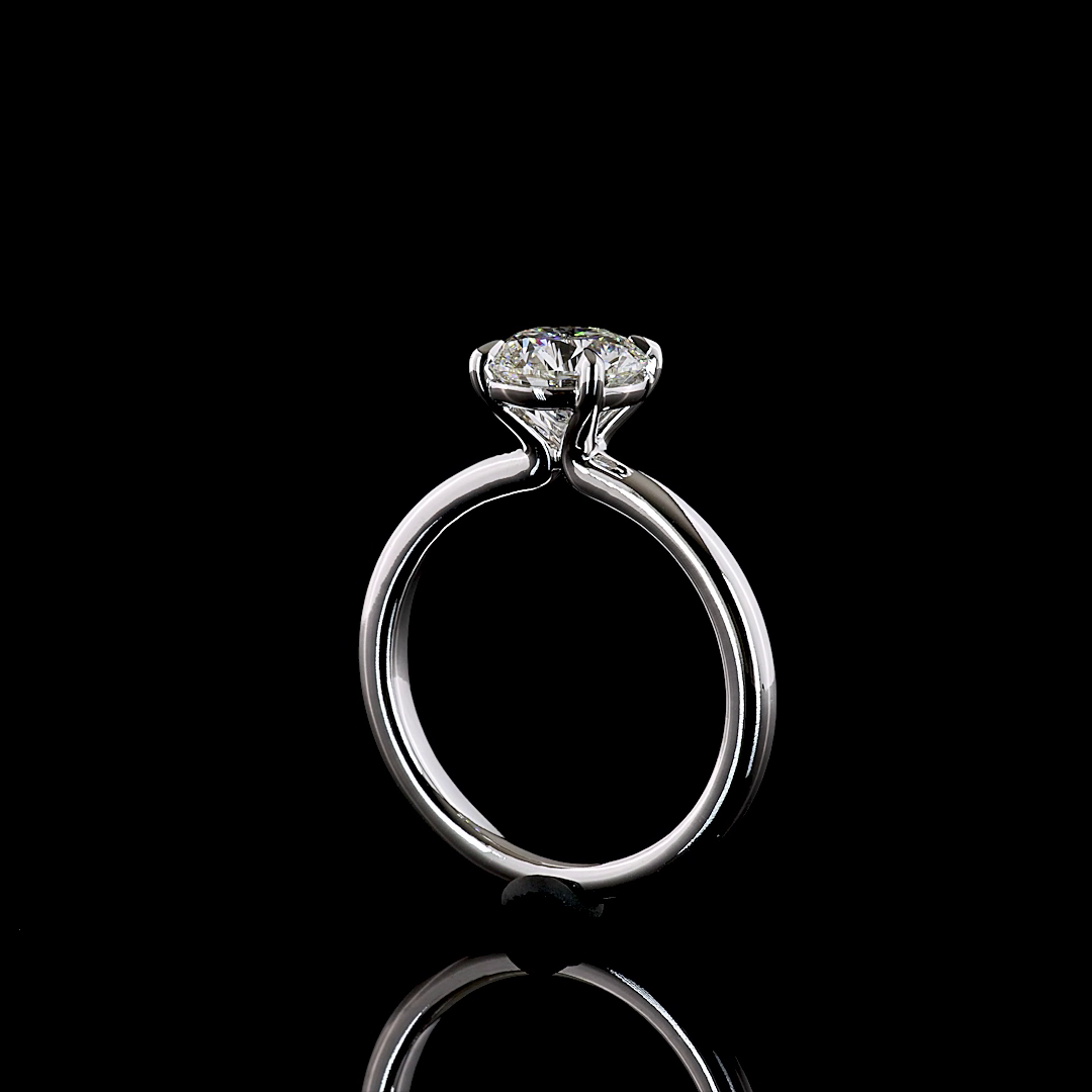 1.52 CT Round Lab Grown Diamond Solitaire Ring Sz. 6.5 (E Color and VVS2 Clarity)