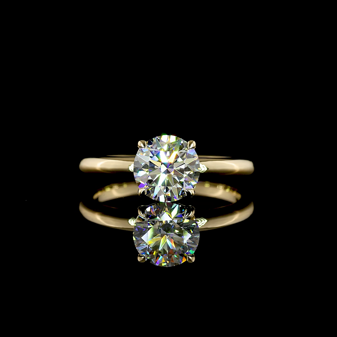 1.53 CT Round Lab Grown Diamond Solitaire Ring Sz. 6.5 (E Color and VVS2 Clarity)