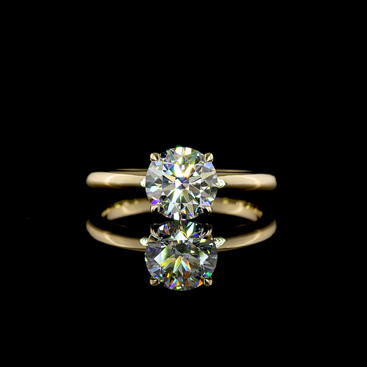 1.53 CT Round Lab Grown Diamond Solitaire Ring Sz. 6.5 (E Color and VVS2 Clarity)