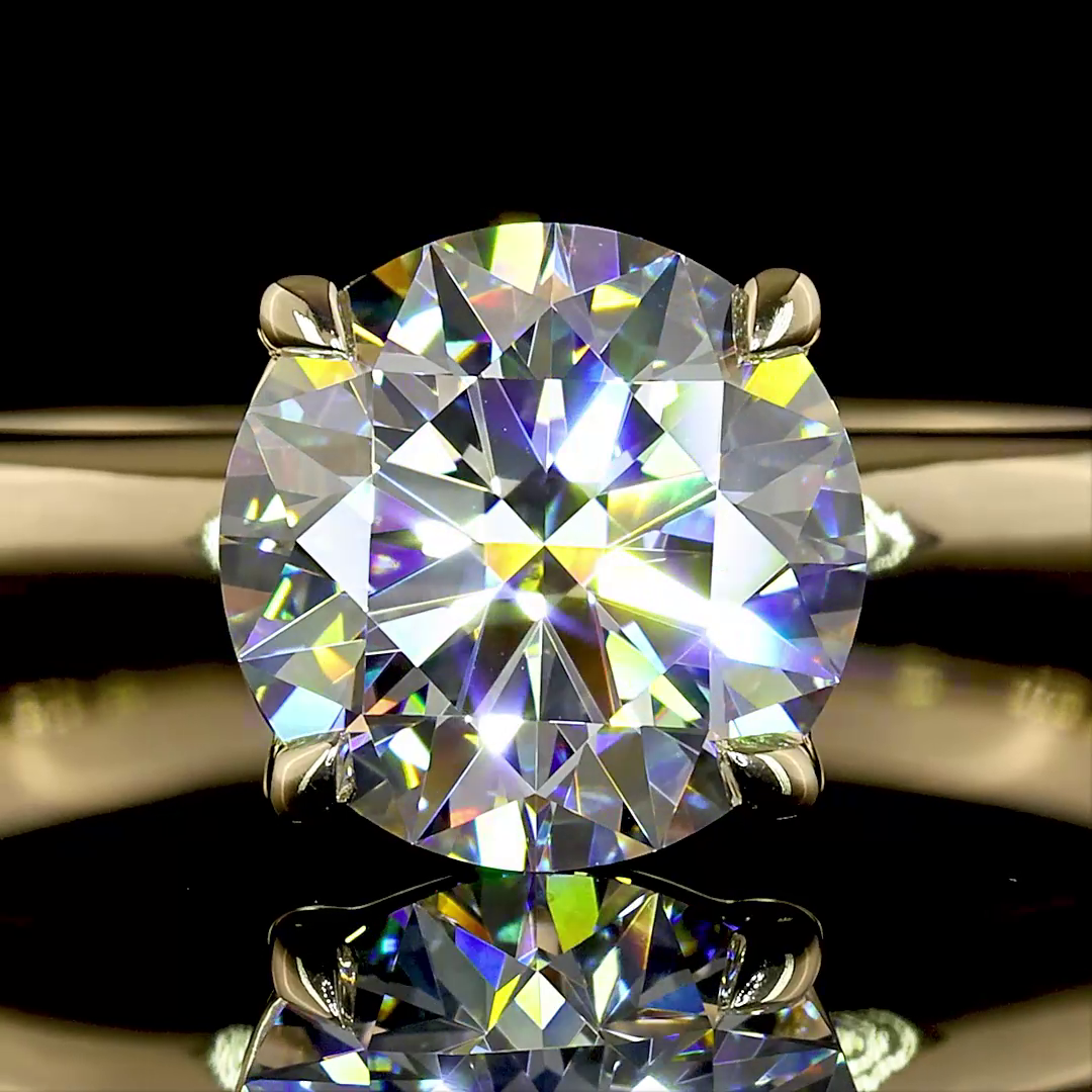 1.53 CT Round Lab Grown Diamond Solitaire Ring Sz. 6.5 (E Color and VVS2 Clarity)