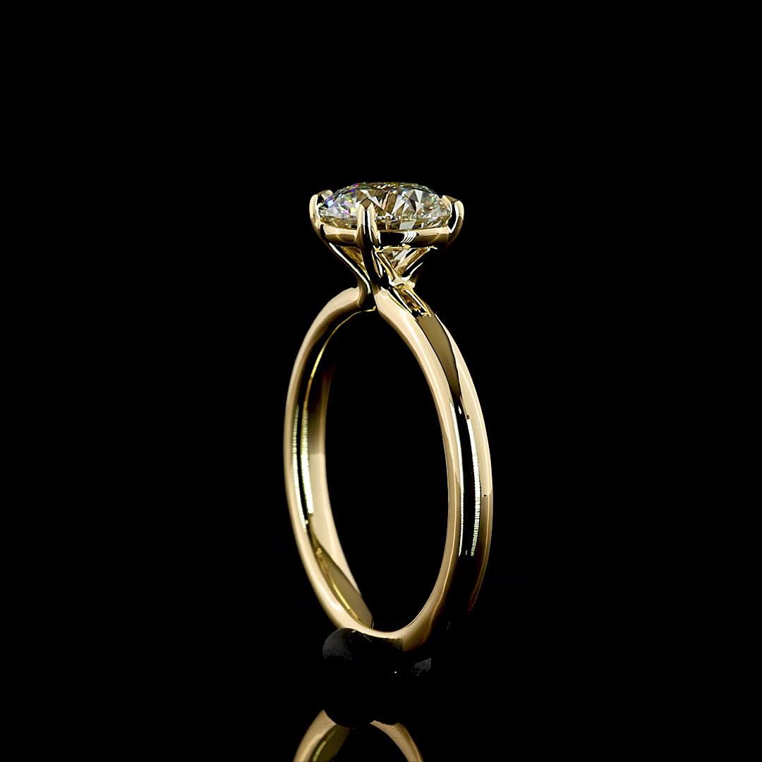 1.53 CT Round Lab Grown Diamond Solitaire Ring Sz. 6.5 (E Color and VVS2 Clarity)