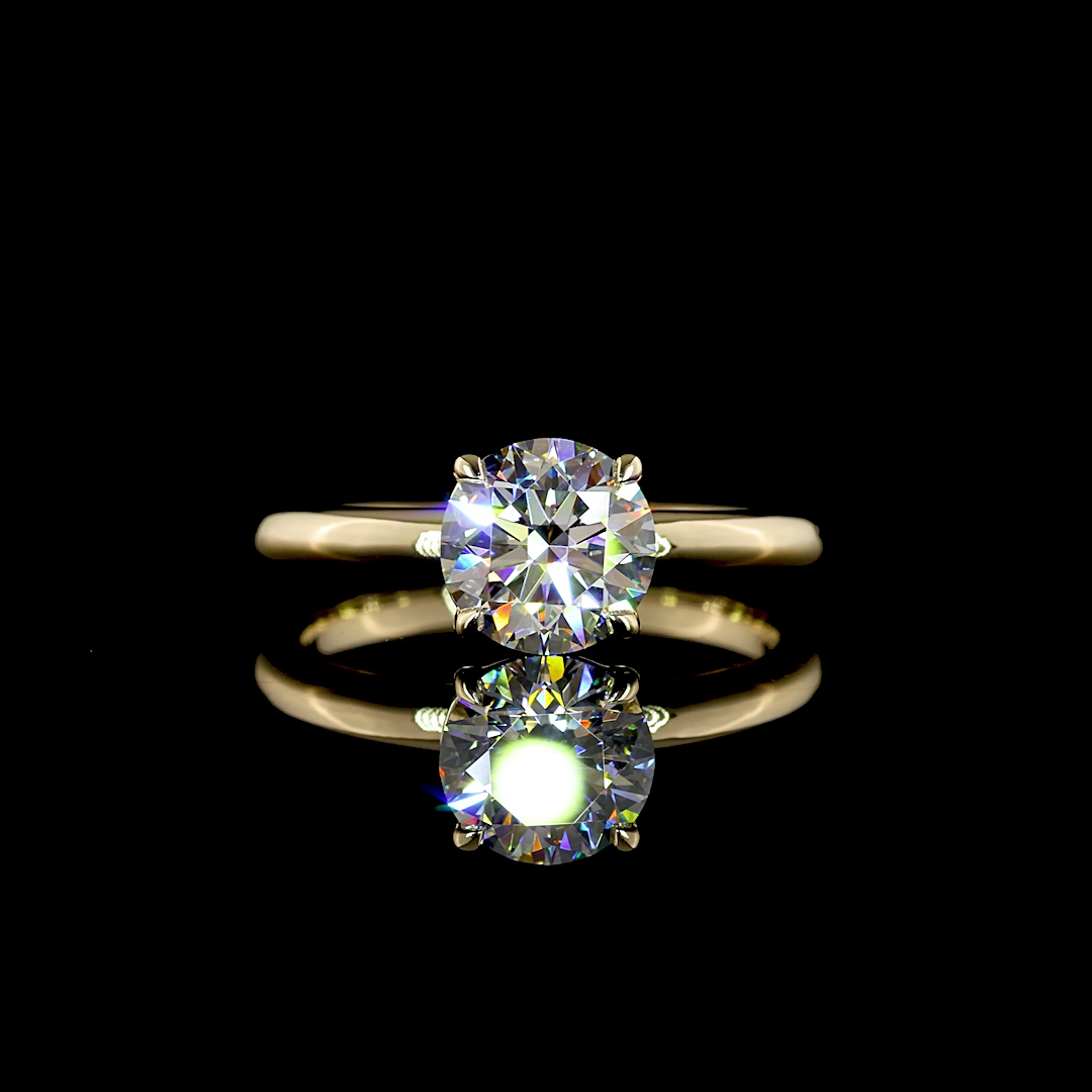 1.54 CT Round Lab Grown Diamond Solitaire Ring Sz. 6.5 (D Color and VVS2 Clarity)