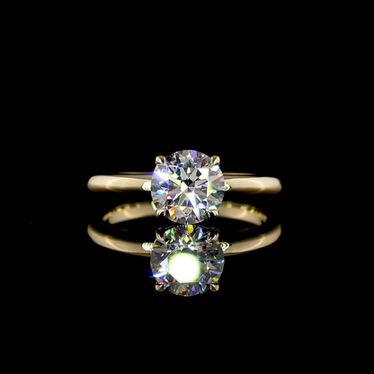 1.54 CT Round Lab Grown Diamond Solitaire Ring Sz. 6.5 (D Color and VVS2 Clarity)