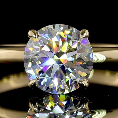 1.54 CT Round Lab Grown Diamond Solitaire Ring Sz. 6.5 (D Color and VVS2 Clarity)