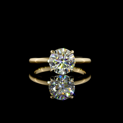 2.02 CT Round Lab Grown Diamond Solitaire Ring Sz. 6.5 (D Color and VVS2 Clarity)