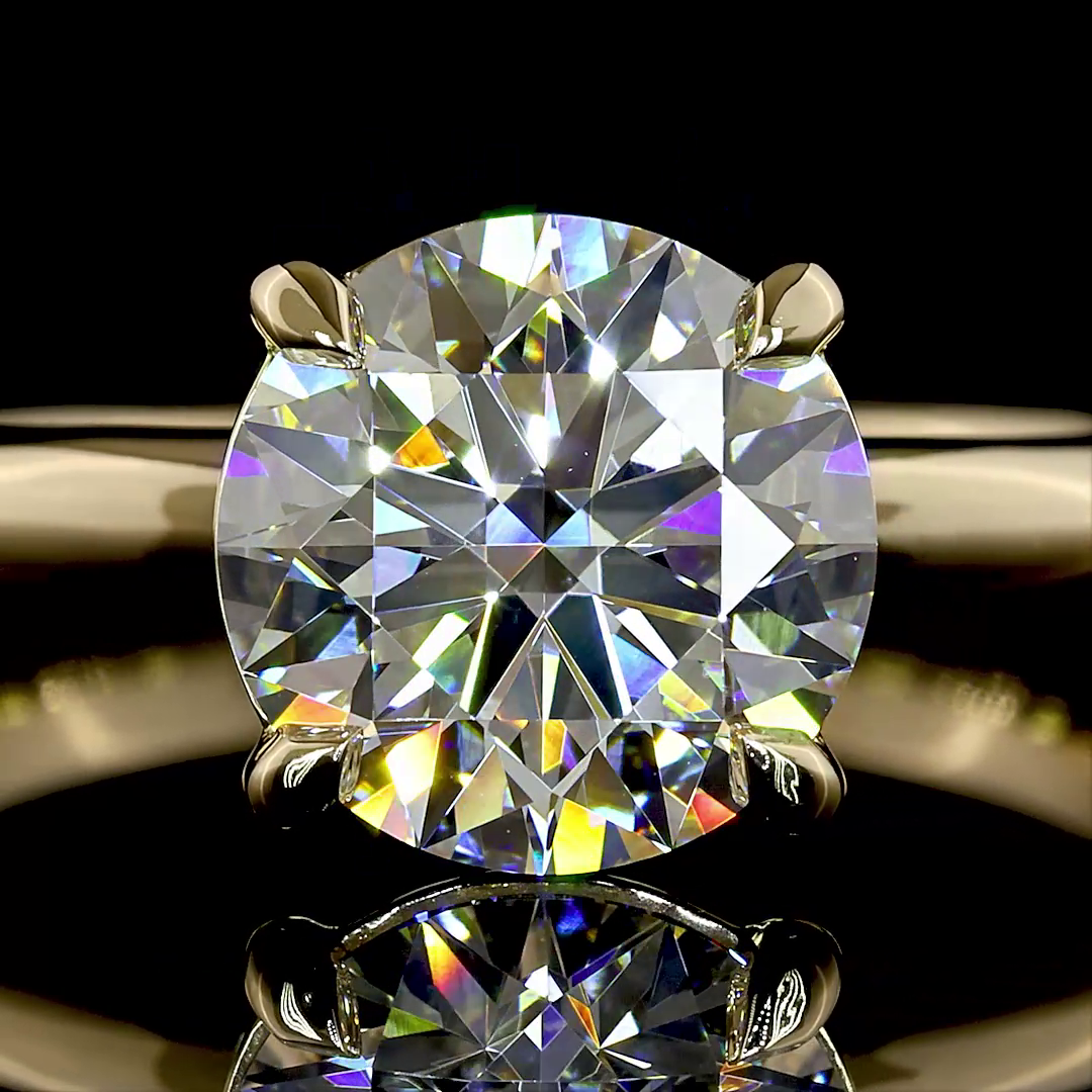 2.02 CT Round Lab Grown Diamond Solitaire Ring Sz. 6.5 (D Color and VVS2 Clarity)